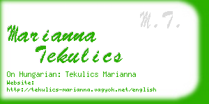 marianna tekulics business card